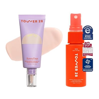 Tower 28 SOS Spray 1 FL OZ & Tower 28 SunnyDays SPF 30 Tinted Mineral Sunscreen-Shade 15