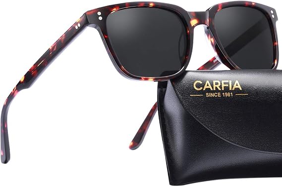 CARFIA Acetate Polarized Sunglasses for Women UV400 Protection CA5354