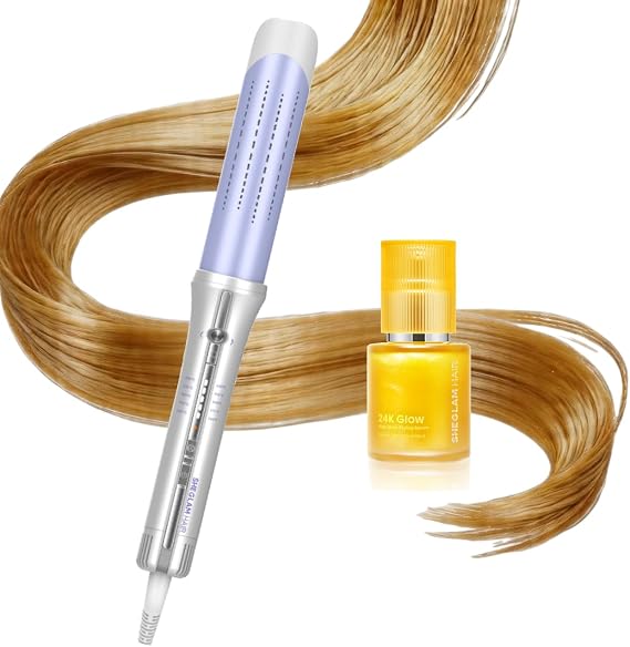 SHEGLAM Cool Air Auto-Curling Iron & 24K Glow Hair Oil