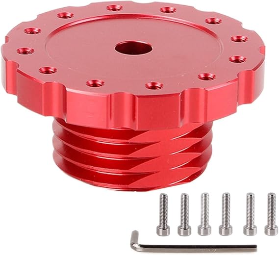 Steering Wheel Adapter for Thrustmaster T500/T300/TS-PC/TX RC Car, Steering Wheel Hub Adapter Conversion Spacer 6 Hole for Racing Game Club Car 70-74mm - Red
