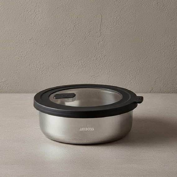 Nova 2 Parça Paslanmaz Çelik Saklama Kabı 18 cm