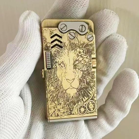 ZORRO Premium Mechanical Lighter Brass & Titanium Alloy, Windproof Kerosene Design with Automatic Ignition, Collectible Edition 1
