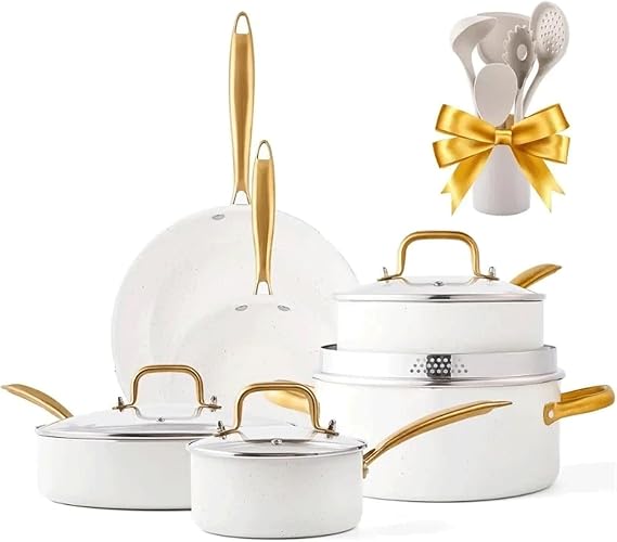 Kitchen Cookware Sets Granite Cookware Set With Dutch Oven, Frying Pan