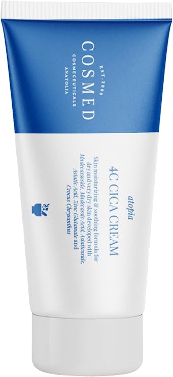 COSMED 4C Cica Cream, Soothing and Repairing Barrier Cream for Damaged Skin, 10 ml