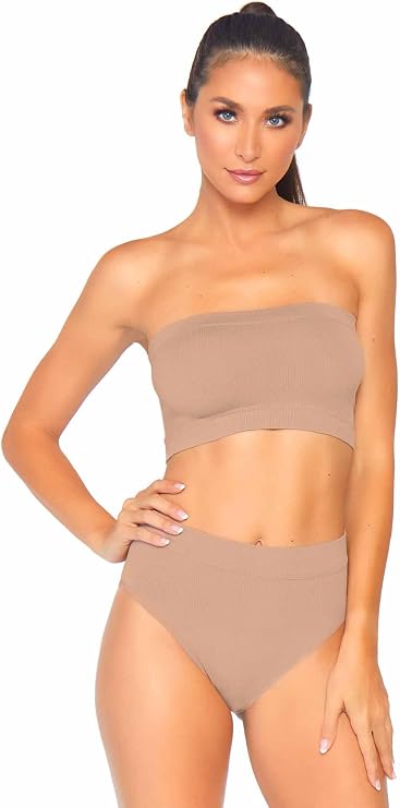 Leg Avenue Women's Skin Tone Seamless Opaque Lounge lingerie sets, Medium, Medium-Large US
