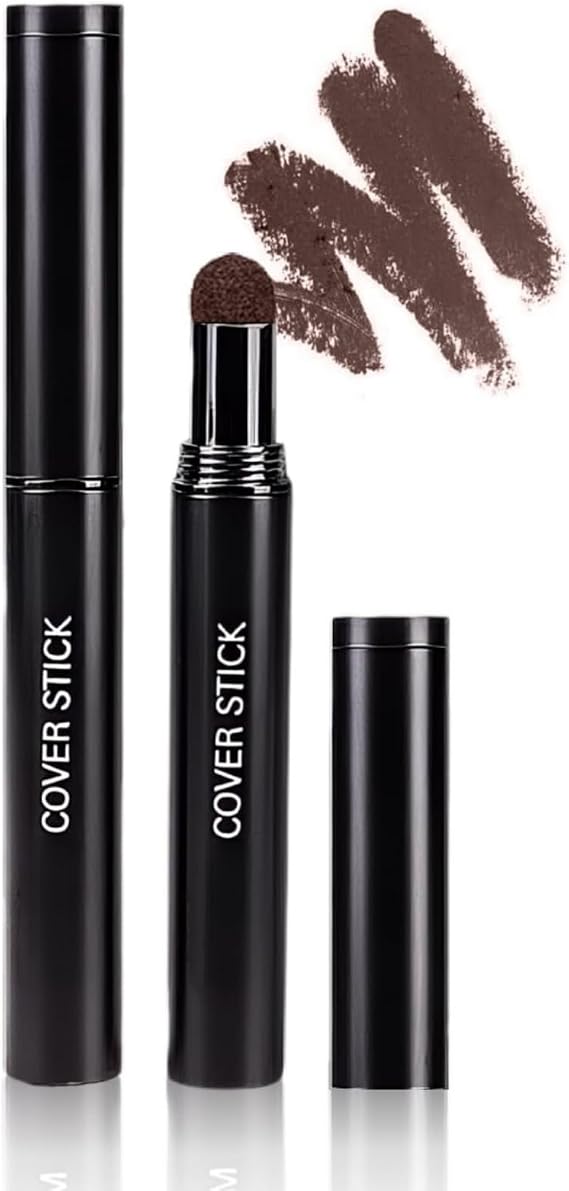Brown Root Touch-Up Stick,Grey Hair Cover Up,Hair Root Colour Touch Up,Ha-Ir Concealer,Scalp Cover Up For Thinning Ha-Ir,Waterproof&Long Lasting,H-Air Volume Powder,Hairline Powder Stick(Light Brown)