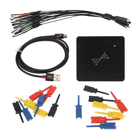 USB Logic Analyzer Device, Sample Depth 16G Logic Analyzer 16 Channels 256 Mbits on SDRAM Memory Board Compatible with, for OS X