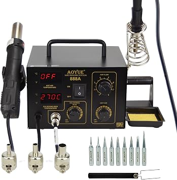 Aoyue 888A 2 in 1 Digital Hot Air Rework and Soldering Station