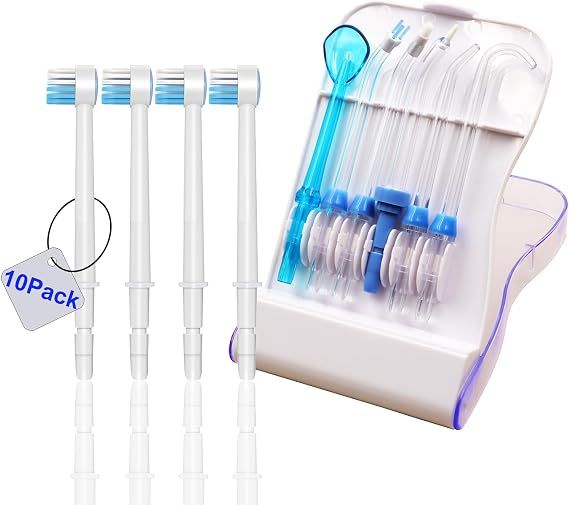 Water Flosser Replacement Tips for Waterpik,10 Tips and Storage Case