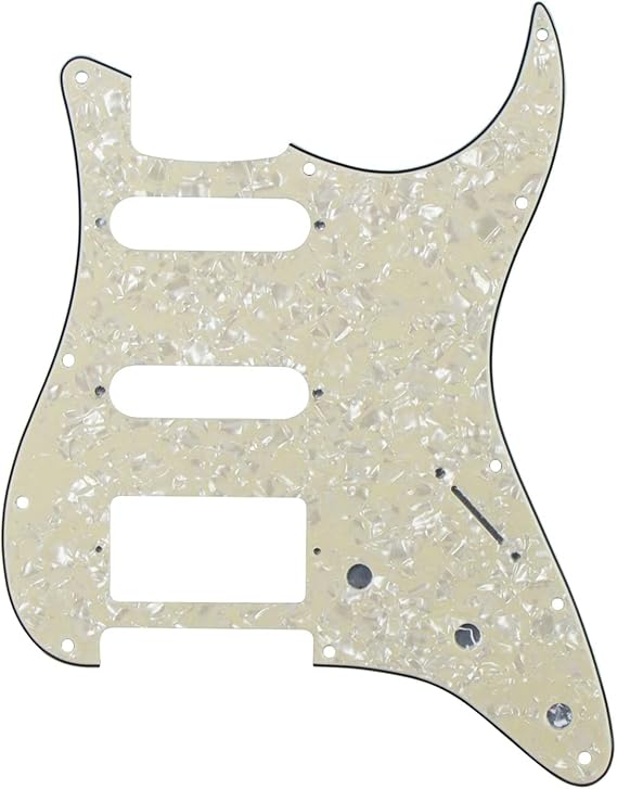 Stratocaster HSS Humbucker Pickguard Scratchplate to Fit Fender USA MEX - Cream Pearl