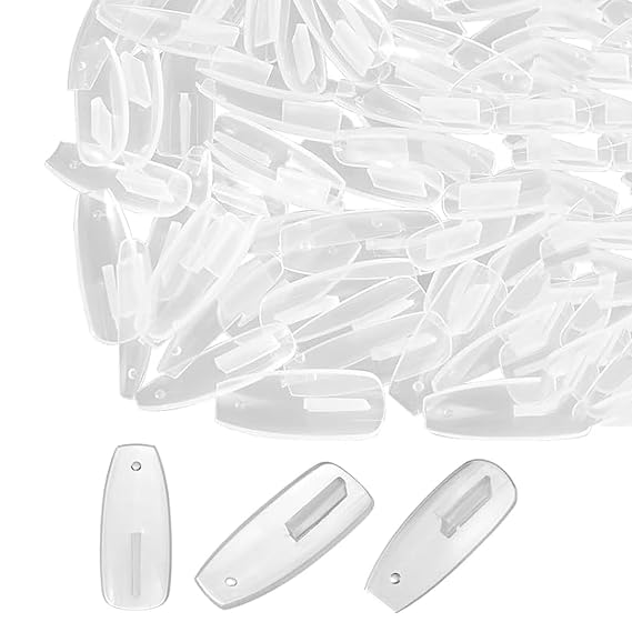 300 Pcs Clear Practice Nail Tips Refill for Training Hands, Nail Art Supply