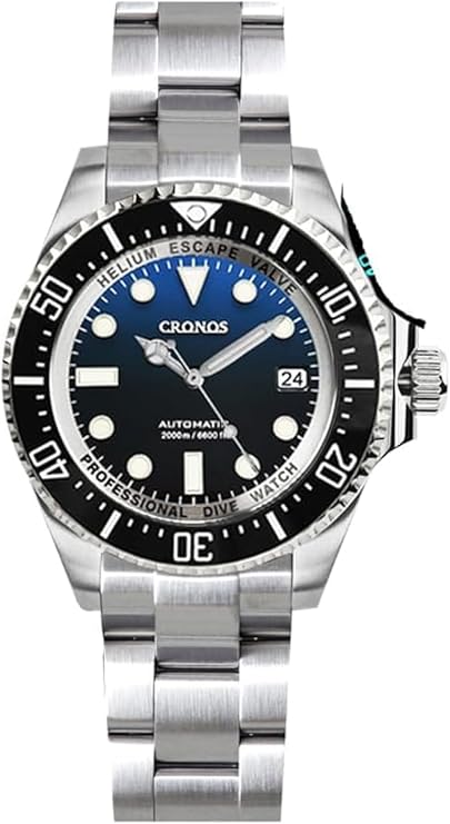 Cronos PT5000 Automatic Diving Men's Watches Stainless Steel 3000 Meters Waterproof Professional Diver Man Watch