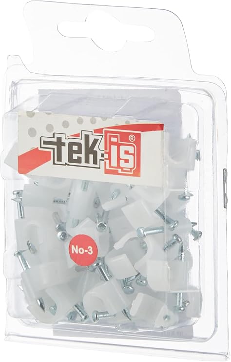 Single-Business Concrete Spiked Cable Gripper, Crochet No 3 50 Pieces, White