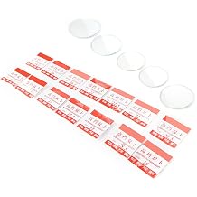34Pcs Watch Glass Lens, 1632.5mm Watch Crystal Replacement, Arch Watches Glass Replacement, Mineral Glasses Convex Concave Back for Watches Accessories, Measuring Cup Lid
