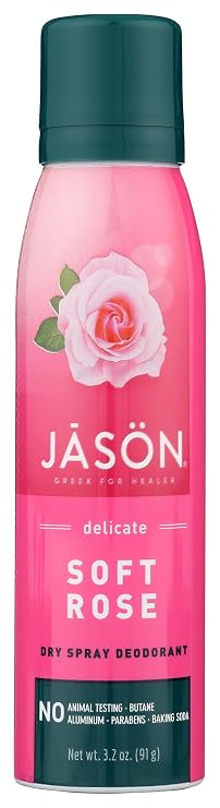 Jason Dry Spray Deodorant, Delicate Soft Rose, 3.2 Oz