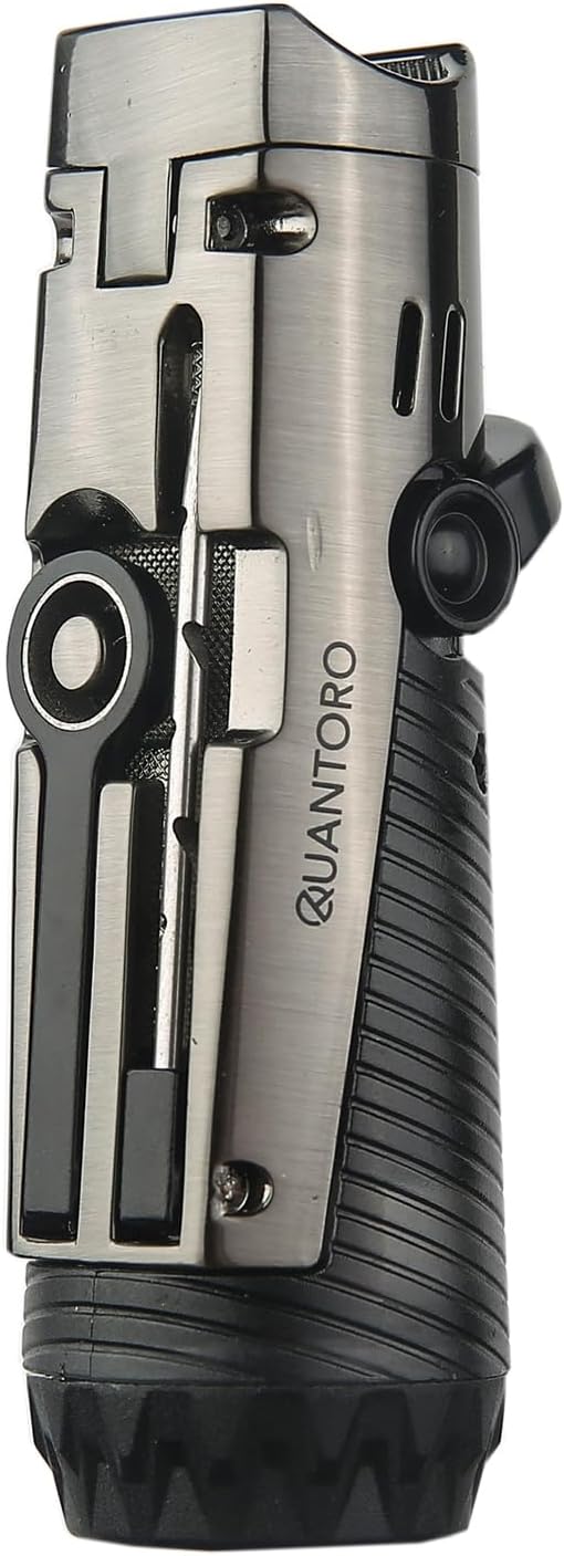 MGM04-9 Delicili İğneli Üçlü Jet Alev Gunmetal Çakmak