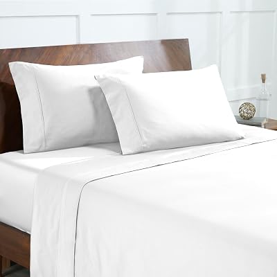 Modern Threads 400 Thread Count 100% Egyptian Cotton 4-Piece Sheet Set, Ultra Soft, Breathable, Durable, Luxurious Bedding, White Full