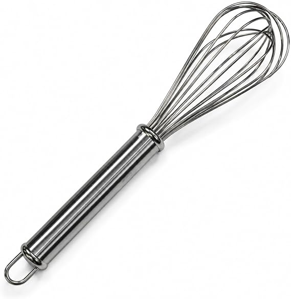 Paslanmaz Çelik Çırpıcı, Karıştırıcı Mikser Tel 25 cm, Mutfak Seti, Premium Kalite, Tek Parça Yapı