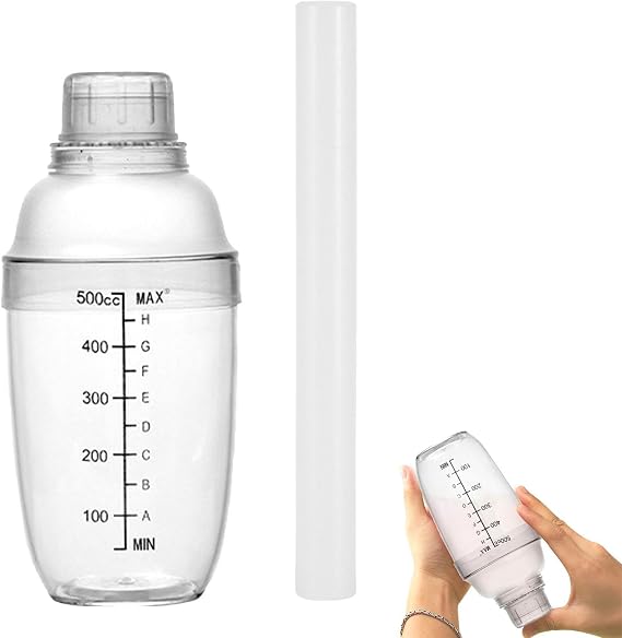 Cocktail Shaker Set - Bar Shaker Set, Coffee Shaker, Shaker | Clear Shaker Bottle with Scale and Strainer, Cocktail Kit of Baar Tools for Party, Shaker with Instrument