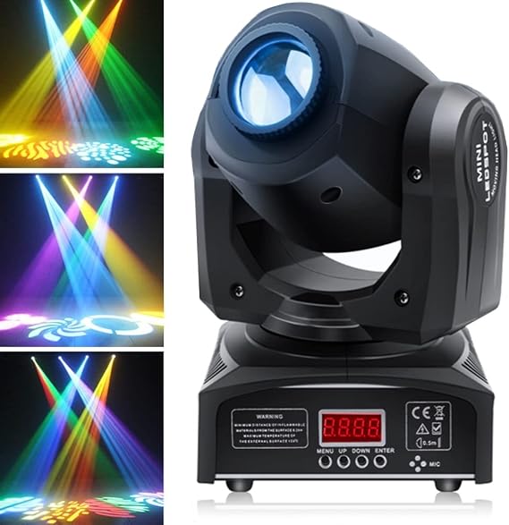 HOLDLAMP Moving Head LED Stage Light Beam DMX512 Party Lights Wash Spot Light Lamp 8 Patterns Light Effect for Bar Party Halloween Christmas Wedding Disco Children - 1 Piece
