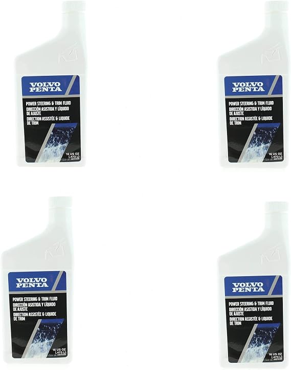 Volvo Penta OEM Power Steering and Trim Fluid, 3851039x4