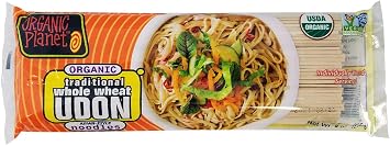 Whole Wheat Udon, Traditional Asian-Style Noodles, Non-GMO 8 oz (1 Pack)