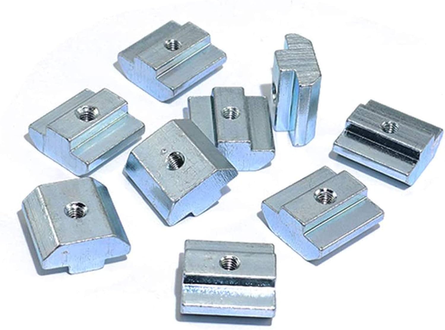 15pcs 4545 Series Sliding T Nuts Metric M8 Thread Slide in Hammer Head T-Nut for Standard 10mm T-Slot Aluminum Extrusion Profile （4545 Series M8