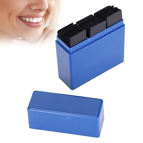 Pack of 300 dental articulation paper dental teeth supplies dental accessories with plastic dispenser (blue)