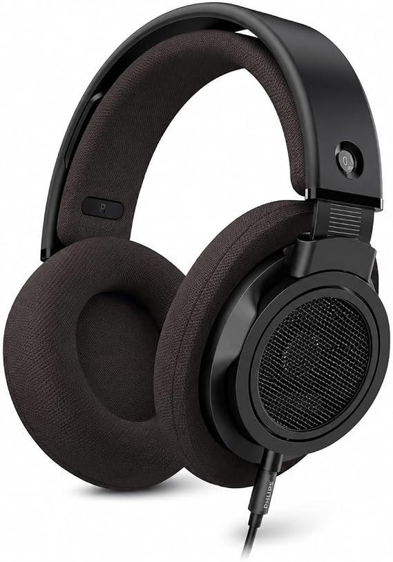 PHILIPS Open-Back Stereo Headphones, 50mm Neodymium Drivers, Hi-Fi Studio Monitor Headphones with Wide Soundstage, Over-Ear Audiophile Professional Grade, for Music, Podcasts & Home Listening