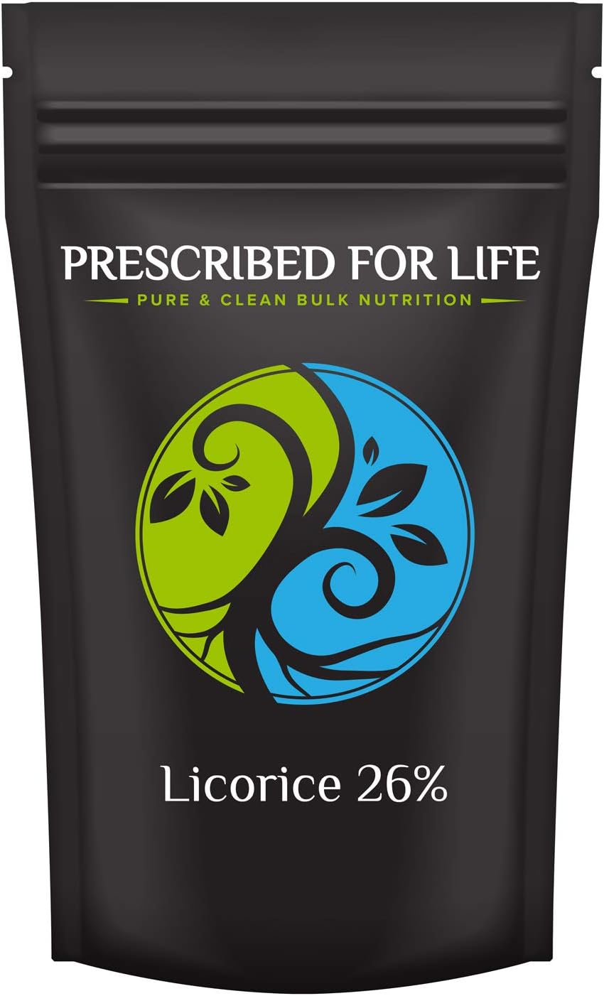 Prescribed For Life Licorice Root Extract Powder 26% Glycyrrhizic Acids | Natural Glycyrrhiza glabra Extract | Digestive and Colon Health Support | Gluten Free, Vegan, Non-GMO, 10 kg