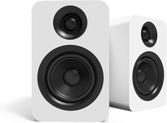 Kanto YU Passive 4" Passive Bookshelf Speakers with 1" Silk Dome Tweeter | External Amplifier Required | Pair | Matte White
