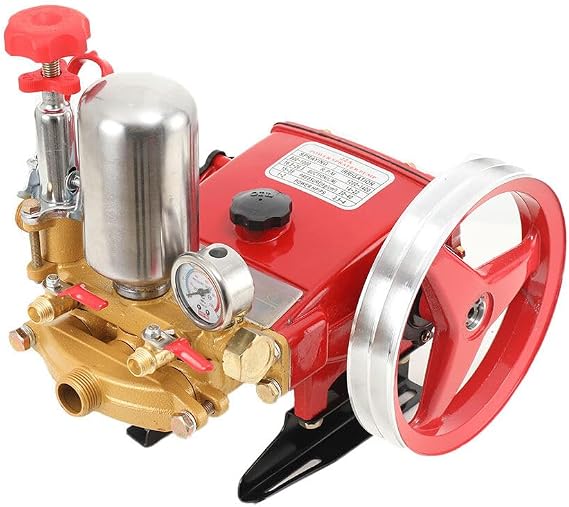 High Pressure Three Cylinders Pump Plunger Pump, 12-22L/min Triplex Cylinders Plunger Pump Stainless Steel Plunger Pump Piston Pump Agricultural Motor Sprayer Pump