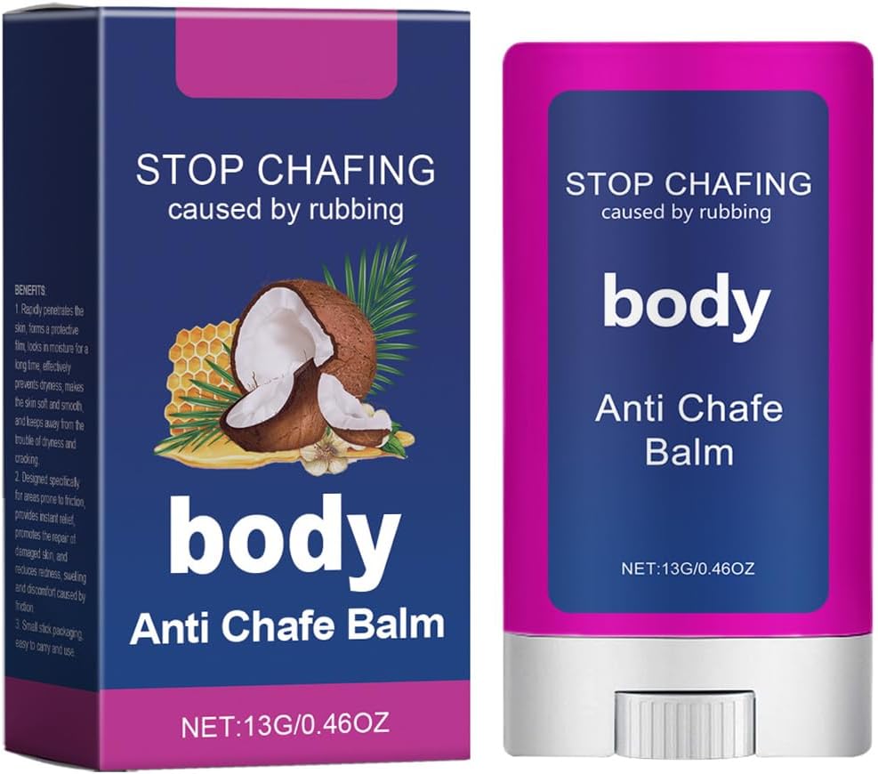Anti Chafing Stick-Body Anti Chafe Balm Cream Anti Chafing Friction Defense Stick for Thighs, Chest, Arms, Feet, Elbows and Areas Where Skin Hubs