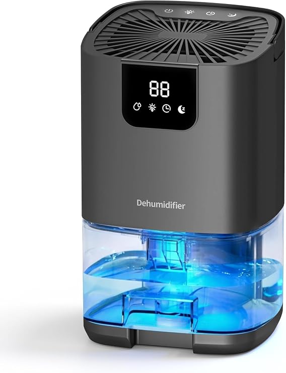 Dehumidifier,35OZ(350sq ft)Small Dehumidifier for Home, Screen Display Quiet with Auto Shut Off,Dehumidifiers for Bedroom,Bathroom,Closet,RV