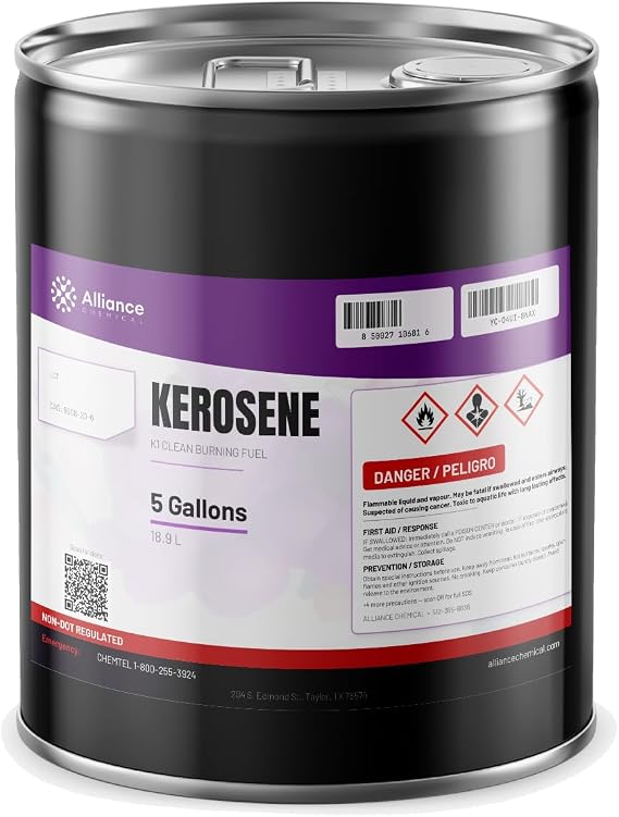 Alliance Chemical K1 Kerosene Fuel for Kerosene Heaters - 5 Gallon - Premium Quality K1 for Reliable Heating