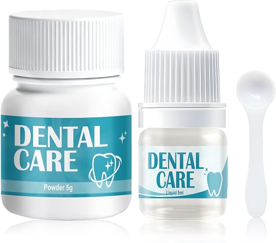 Teeth Repair Kit, Temporary Tooth Filling Kit, Filling Kit for Teeth Lost Fillings or Securing Loose Caps, Crowns or Inlays