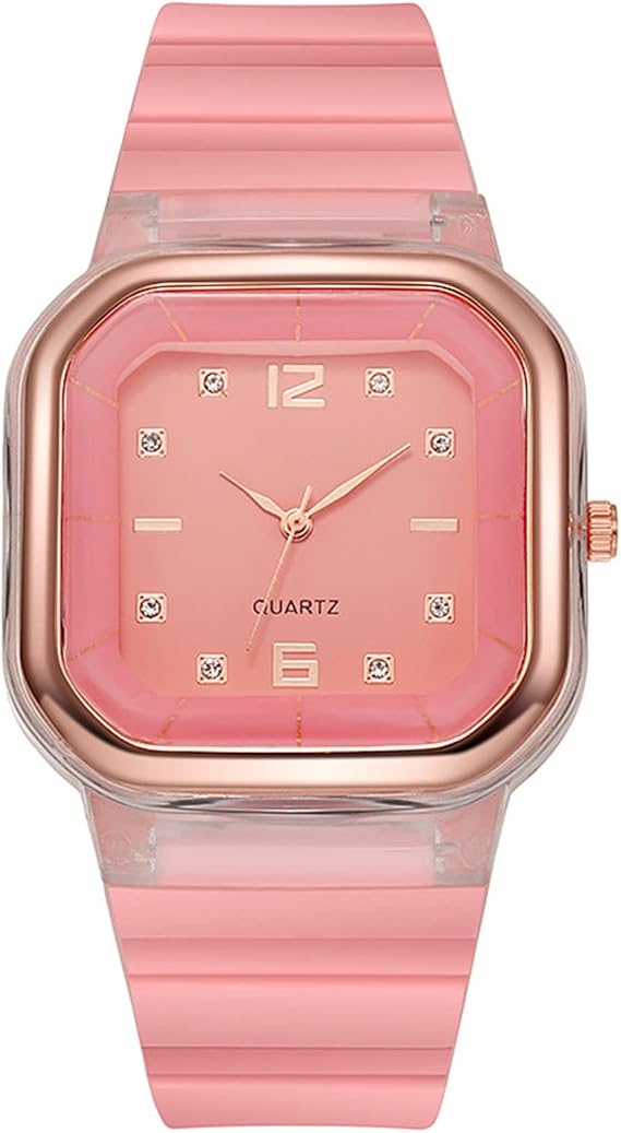 Singular-Point Business Watches-Men's Women's Square Watch, Silicone Strap Watch Waterproof Analog Quartz Watch Fashion Sports Watch Business Watch Gift