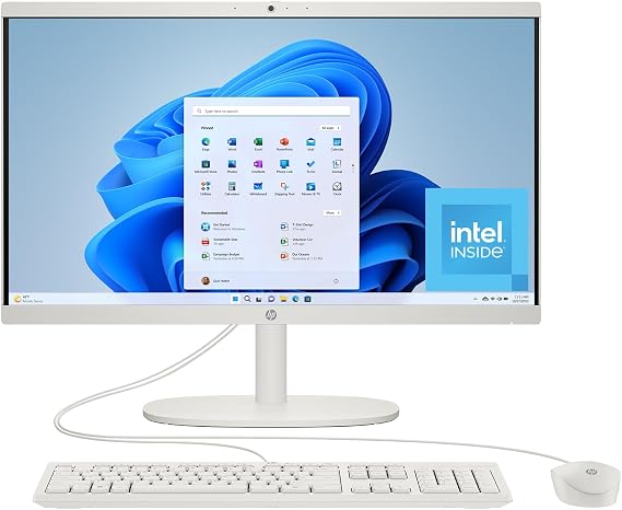 HP 22 inch All-in-One Desktop PC, FHD Display, Intel N200, 8 GB RAM, 256 GB SSD, Intel UHD Graphics, Windows 11 Home, 22-dg0012 (2024)