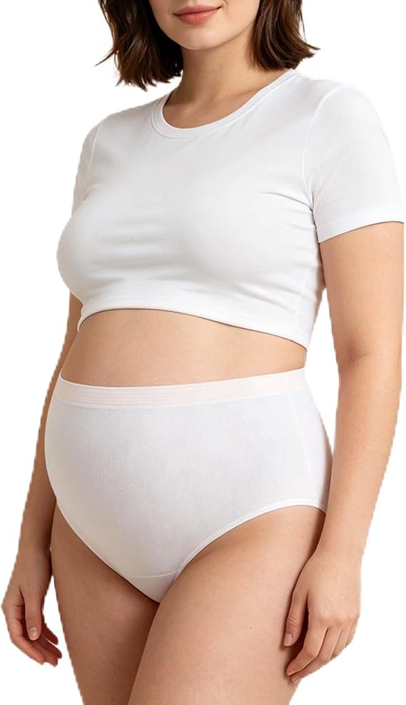 Postpartum Underwear for Women, High Waist Disposable Panties, Seamless, Stretch Support, New Mom Essentials