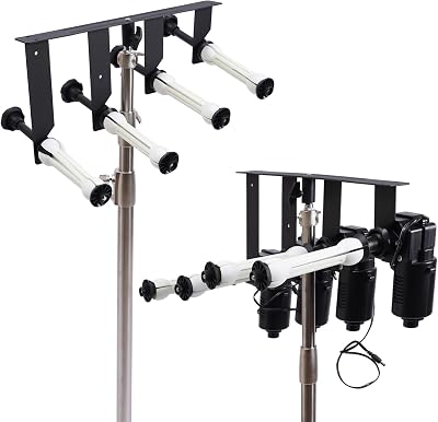 4 Roller Motorized Electric Wall Ceiling Mount Background Support System with Remote,Support System for Advertising, Photo Studio and Wedding Backdrops 4 Rollers