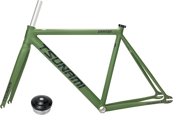 700C Fixed Gear Bike Frameset 49/52/55/58CM C Brake Aluminum Alloy Racing Track Bike Frame Quick Release 100/120mm Bike Frame with Fork