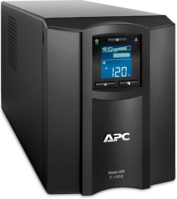 APC SMC1000 Smart-UPS 1000VA 120-Volt LCD UPS RJ-45 Serial 100 BTU/Hr System with Uninterrupted Power Supply