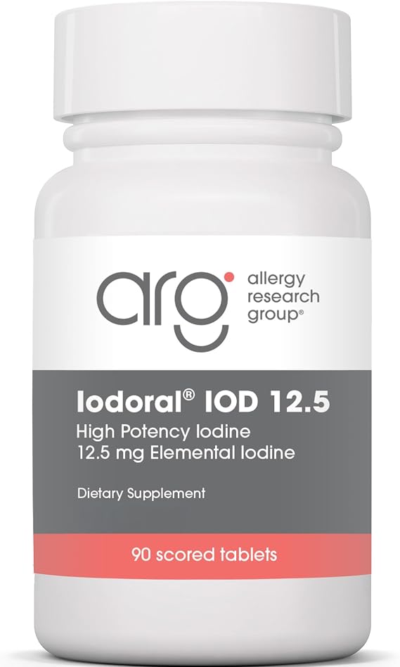 Optimox, Iodoral 12,5mg, with Iodine and Potassium Iodide, Depot, 90 Vegan Tablets, Vegetarian, Gluten Free, Soy Free, Non-GMO