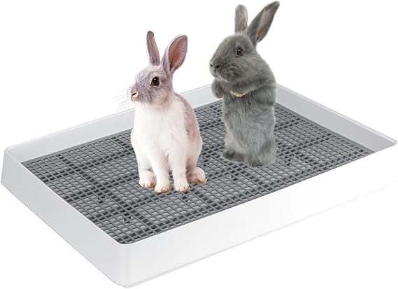 FHTONGE Extra Large Rabbit Litter Box, Low Entry Bunny Potty Trainer Tray