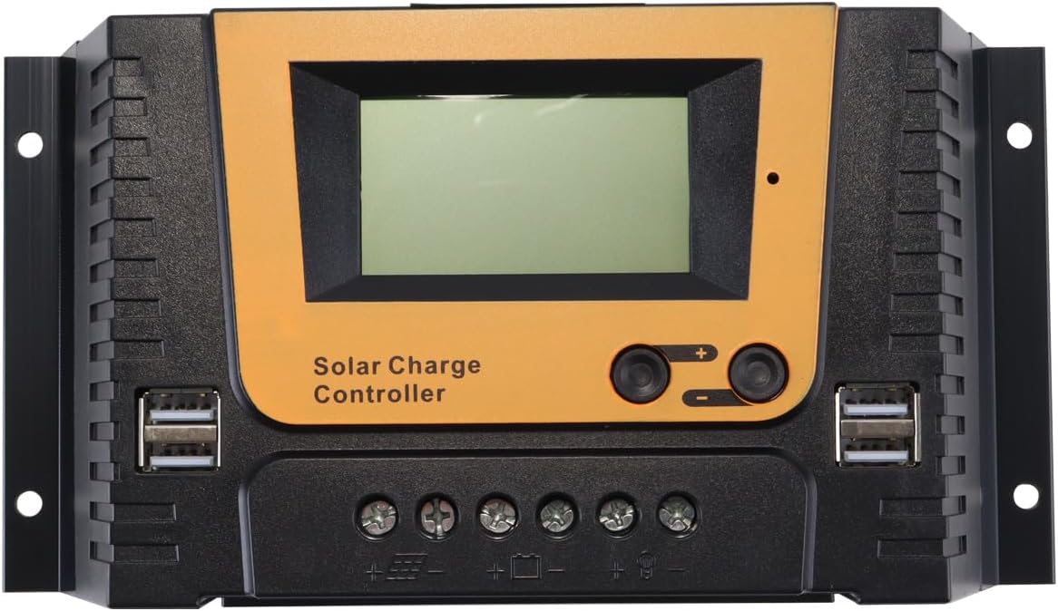 40A Solar Charge Controller with LCD Display Dual USB Port Solar Panel Intelligent Controller 12V 24V 36V 48V