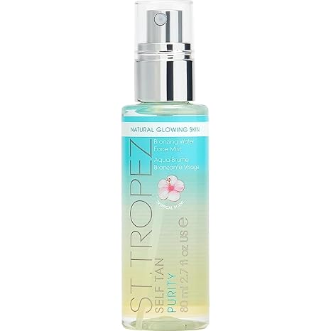 St. Tropez Self Tan Purity Face Mist, Natural Sunkissed Glow Face Tan with Hyaluronic Acid & Antioxidants, Vegan, Natural & Cruelty Free Face Care, 2.7 Fl Oz