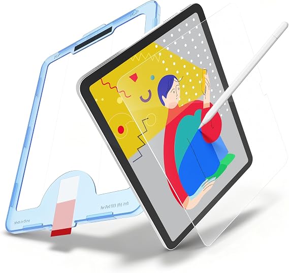 Paperfeel Glass Screen Protector for iPad A16 11th/10th Generation | Tempered Glass, Anti-Scratch, EZ Kit, Case Friendly, 1 Pack