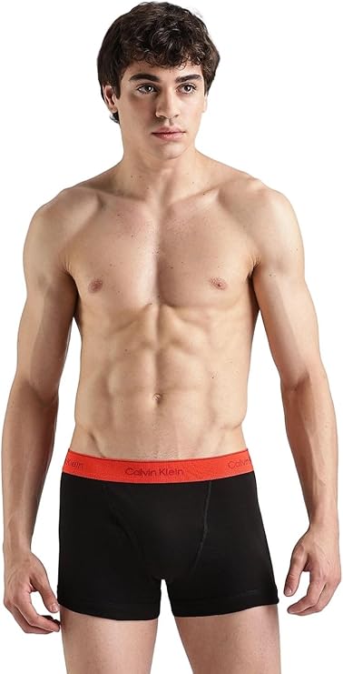 Calvin Klein Cotton Classics 3-Pack Trunk - NB4002 (Assorted Black, XL)
