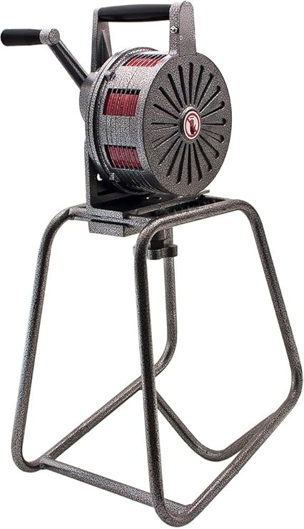 Vixen Horns Loud Hand Crank Air Raid Siren with Rail Stand, VXS-1200MB Heavy Duty, Manual Siren Horn with Metal Construction | Long-Range Alarm Sound for Fire/Tornado Alerts and Event Use