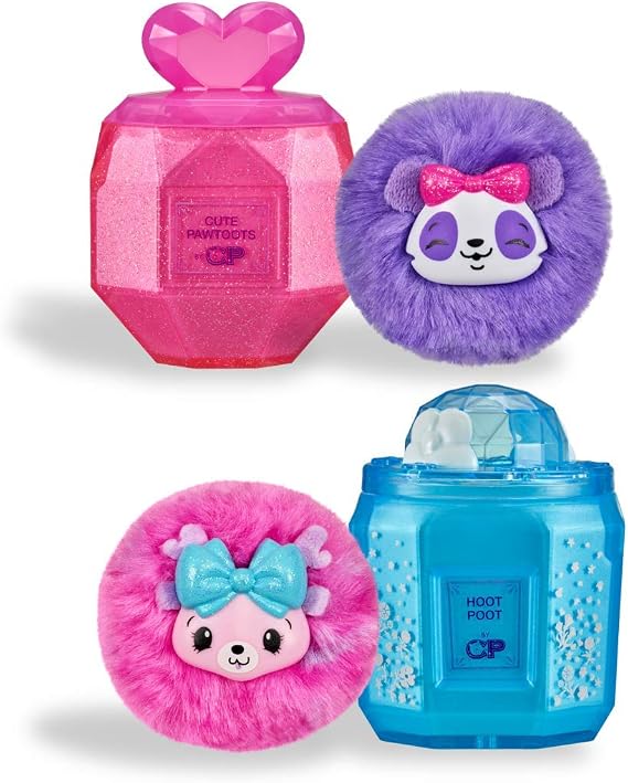 Pikmi Pops Cheeki Puffs - 1pc Collectible Scented Shimmer Plush Toy in Small Perfume - 2 Pack, Multicolor